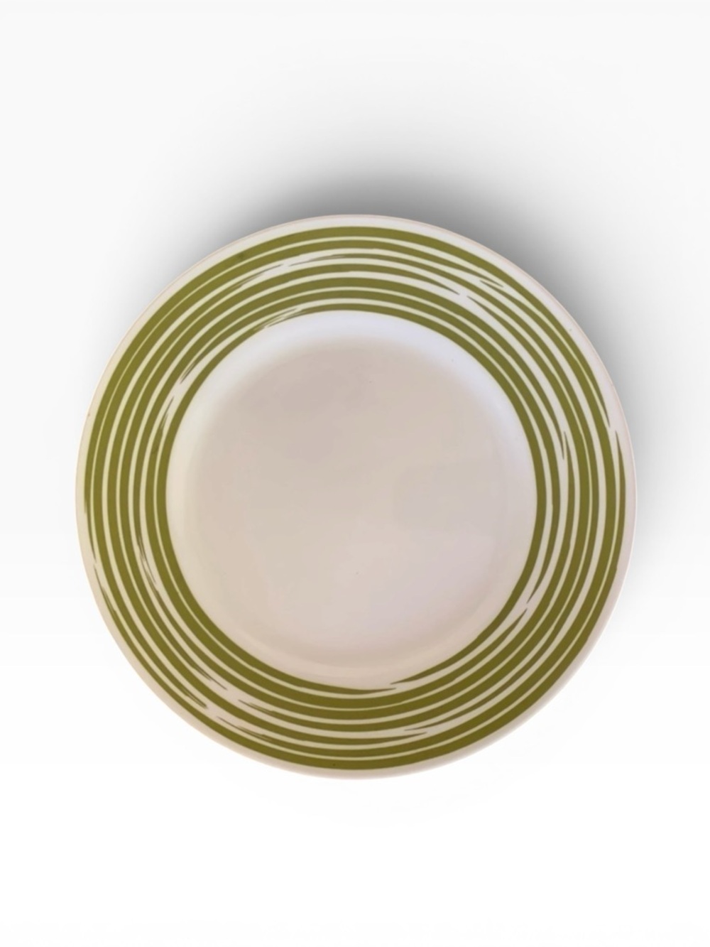 Corelle Strokes of Color Green Dinner Plate Set of 2 Vintage 10.5 Round